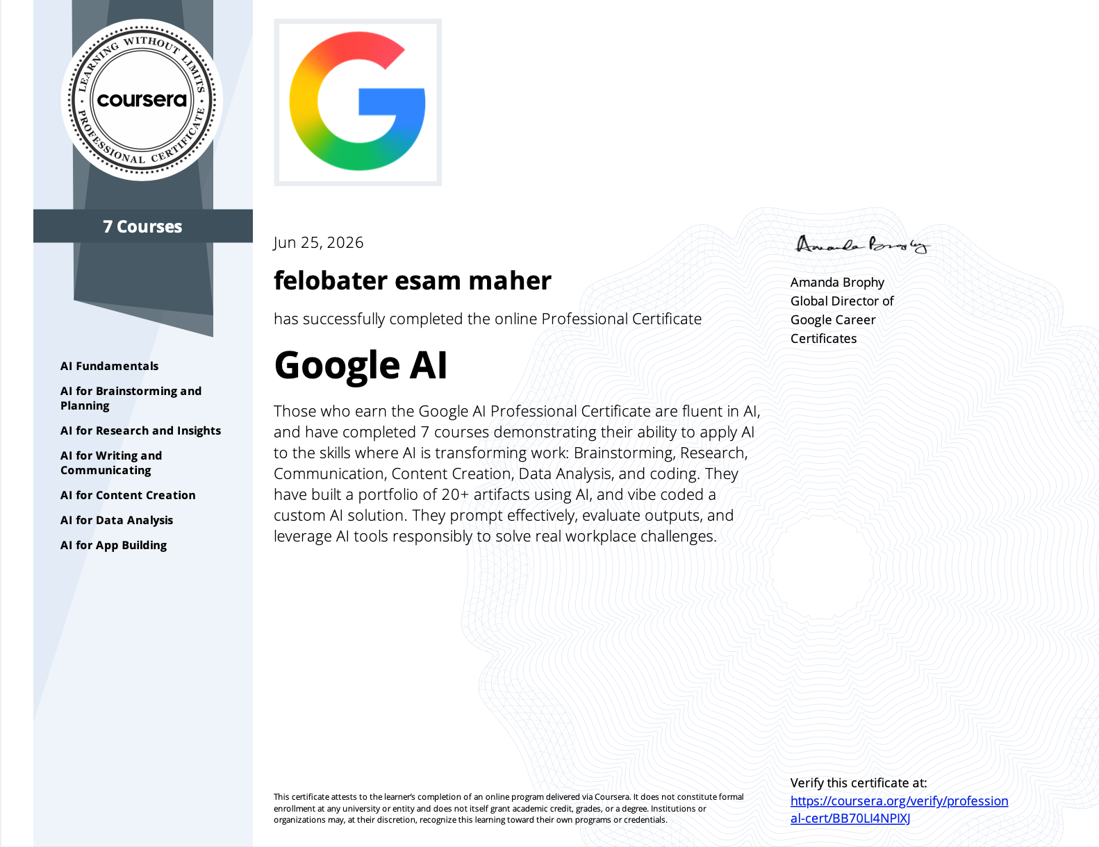 Coursera certificate 1